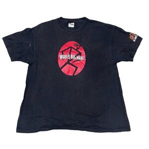 Vintage Black Coors Red Light Who Is Big Man XL Big Man's Beer Hanes Advertising